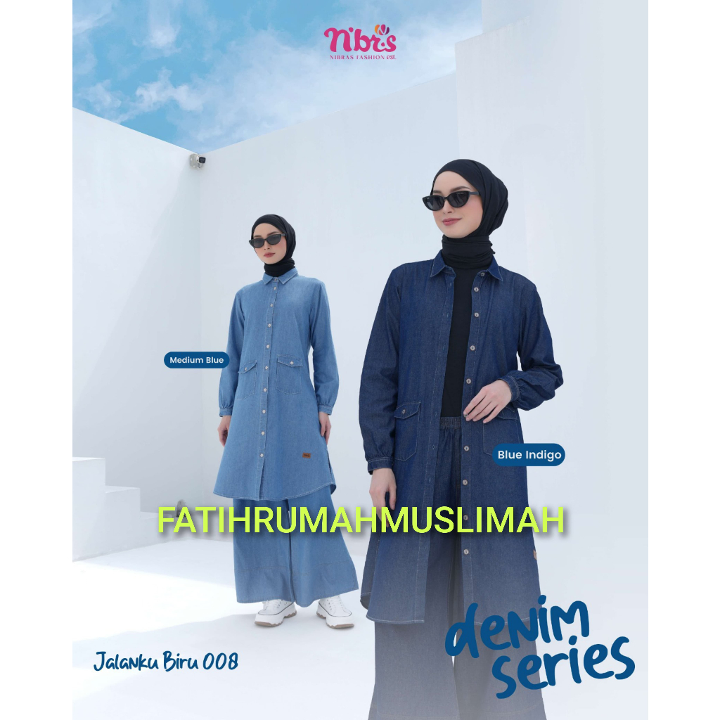 NEW / TERBARU / NIBRAS / TUNIK DEWASA / TUNIK NIBRAS / TUNIK / JALANKU BIRU 008 / JALANKU BIRU 008 /