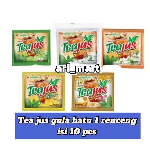 

Tea Jus Gula Batu 1 Renceng (10 Sachet × 8g) - Minuman Teh Instan Praktis & Menyegarkan