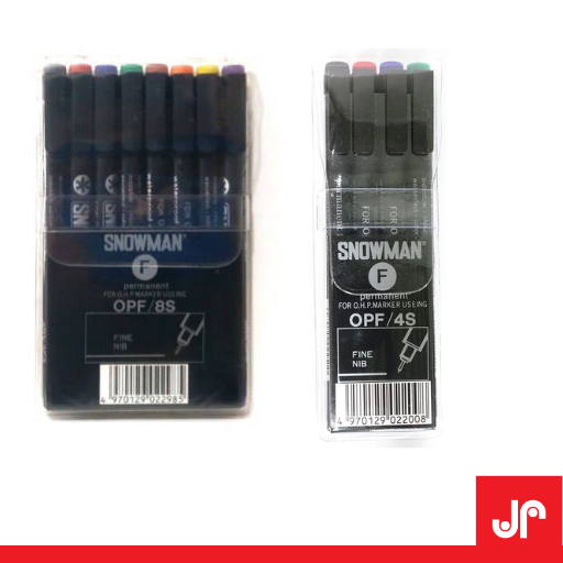 

SNOWMAN PERMANENT MARKER OPF SET 4 8 COLOURS / SPIDOL PERMANENT SNOWMAN FINE MEDIUM TIP 4 8 WARNA