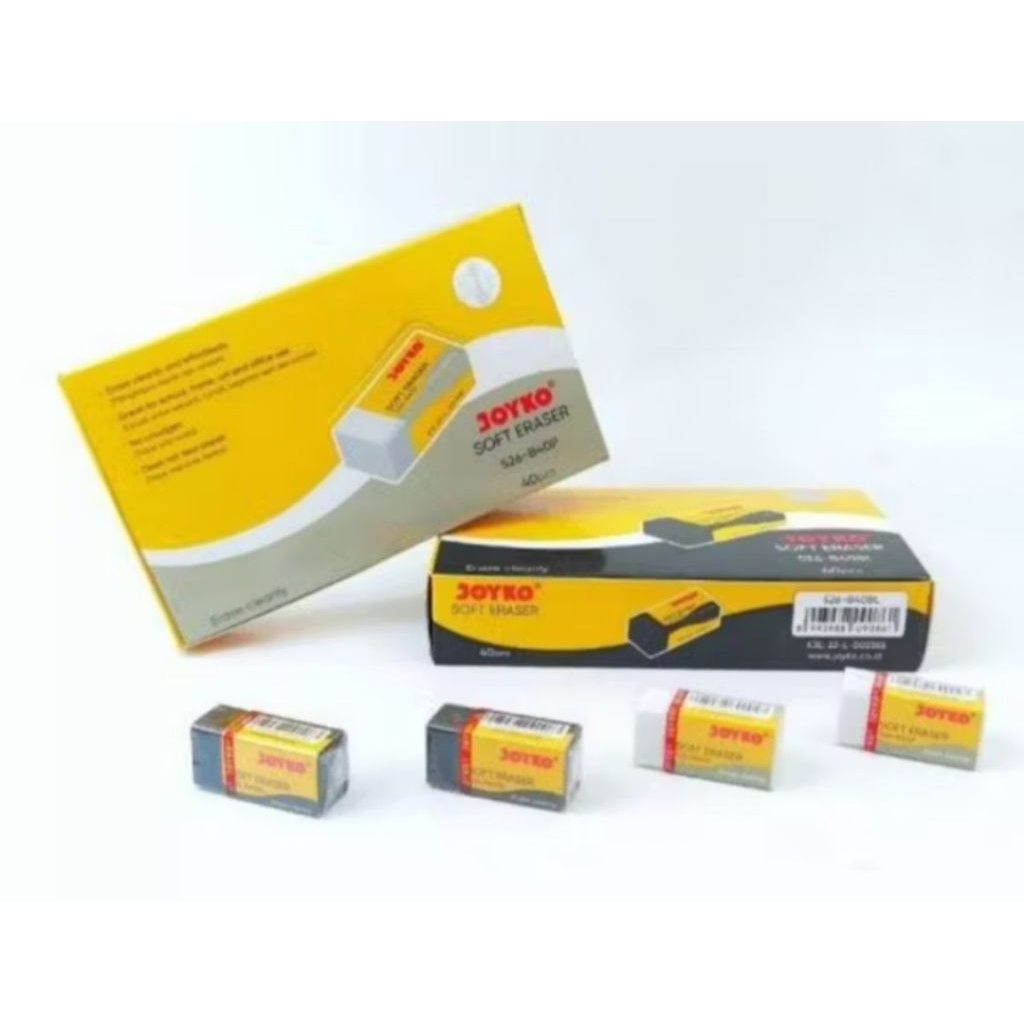 

(PACK=40PCS) PENGHAPUS / ERASER JOYKO HITAM & PUTIH UKURAN KECIL (MIN. ORDER 4 PACK)
