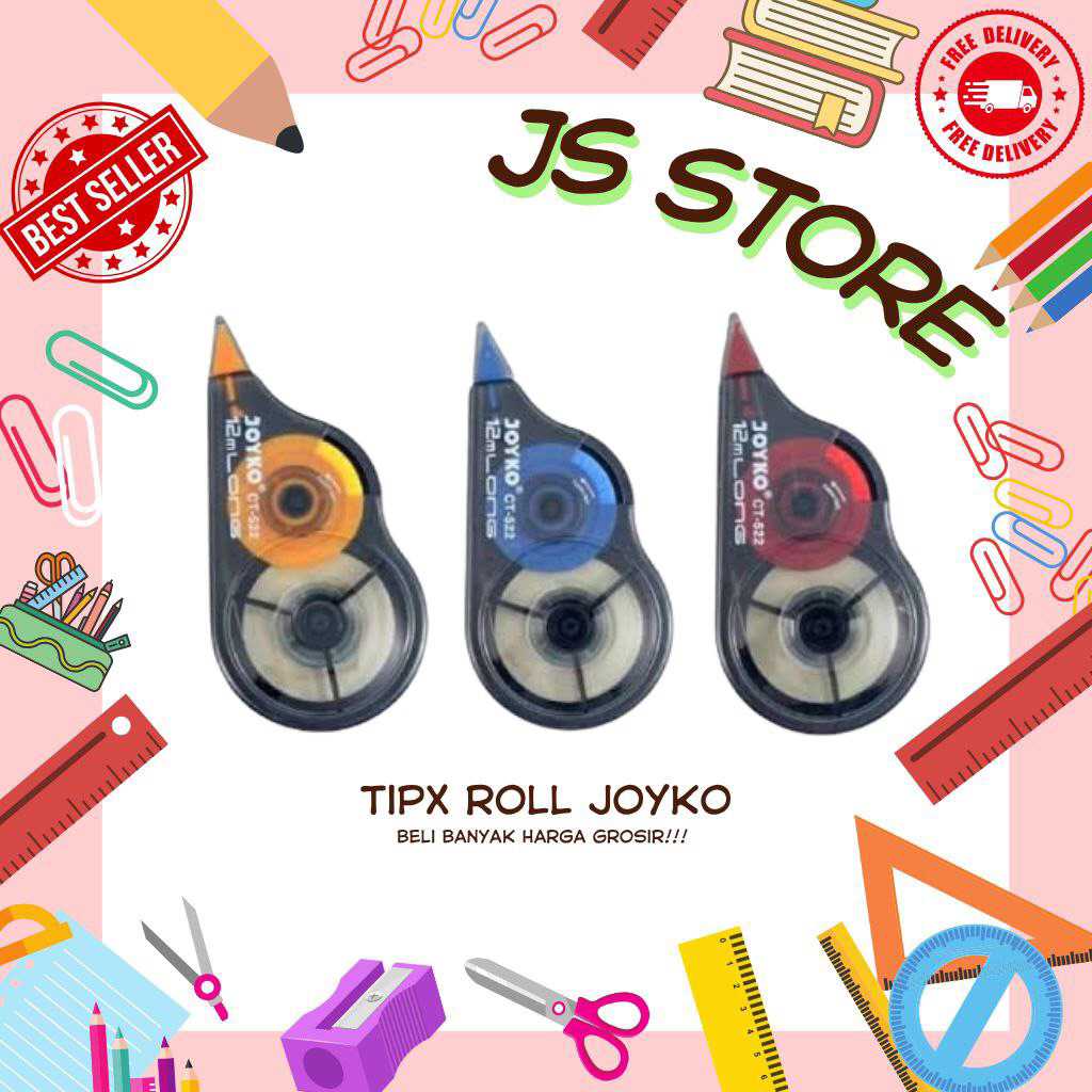 

TipX Roll Kertas JOYKO / Correction Tape Kertas Joyko