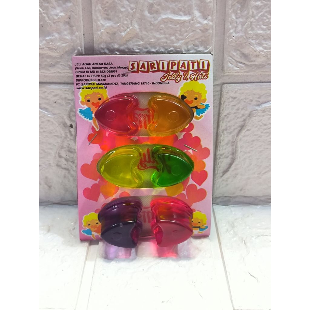 

SARIPATI JELLY 2 HATI/JELLY BENTUK HATI ISI 10