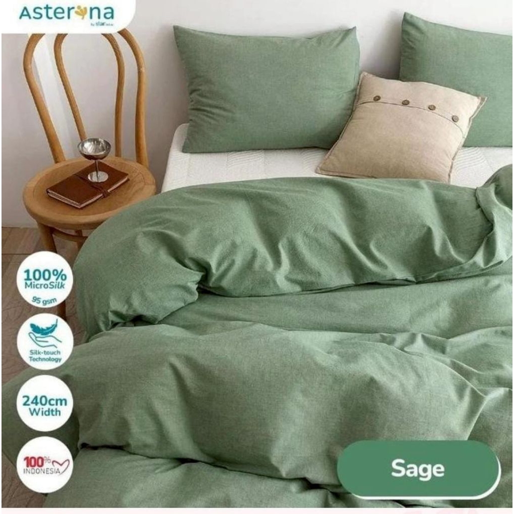 Sprei polos hotel anti geser warna sage sprei set ukuran dan tinggi lengkap sprei seprai sprei 90x20