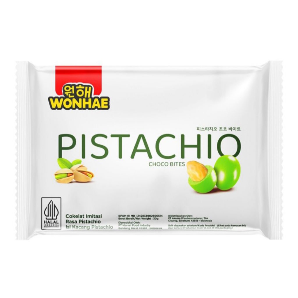 

Wonhae Cokelat Rasa Pistachio Choco Bites 30 g
