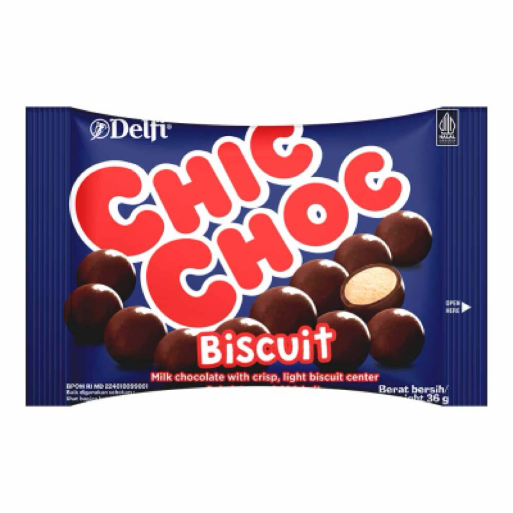 

BUY 2 GET 1 FREE CHIC CHOC Delfi 36 gram Chocolate Chips Coklat Biskuit