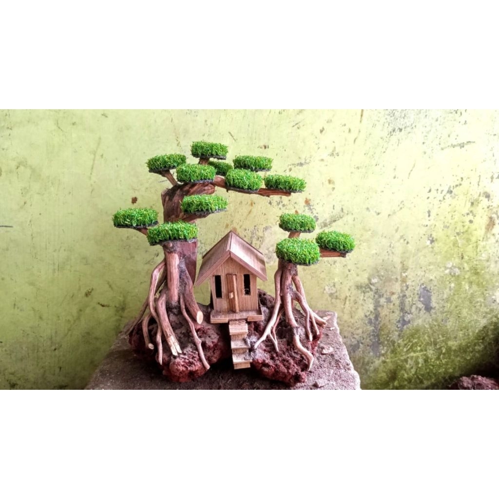 Bonsai sintetis rumah bonsai aquascape hiasan aquarium