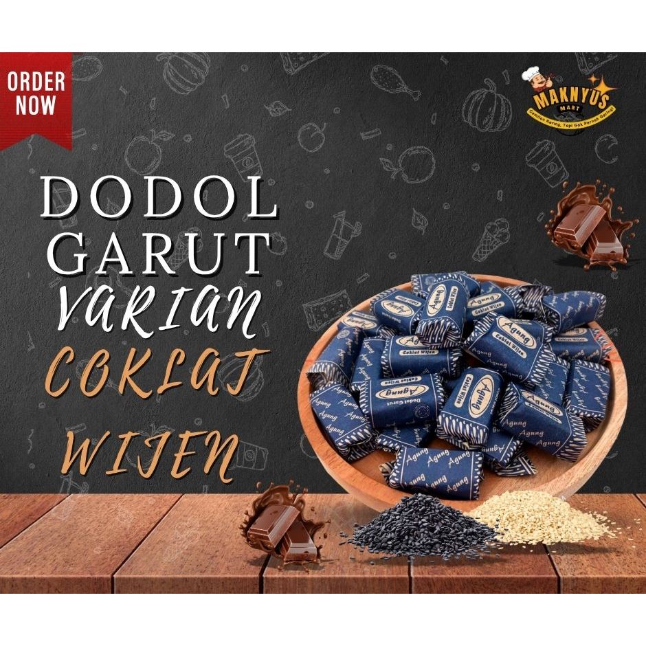 

Dodol Garut Varian Coklat Wijen Dodol Agung makanan Khas Garut 1KG - 500GR - 250GR
