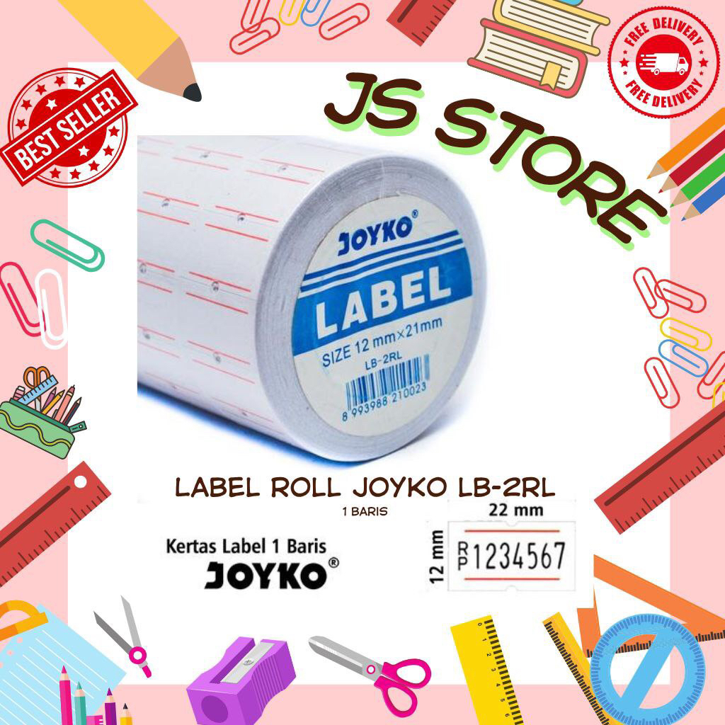 

Label harga JOYKO LB-2RL isi 10 Roll / Price label JOYKO LB-2RL isi 10 roll / Kertas Label Harga JOYKO / Refill Isi Ulang Alat Label Harga