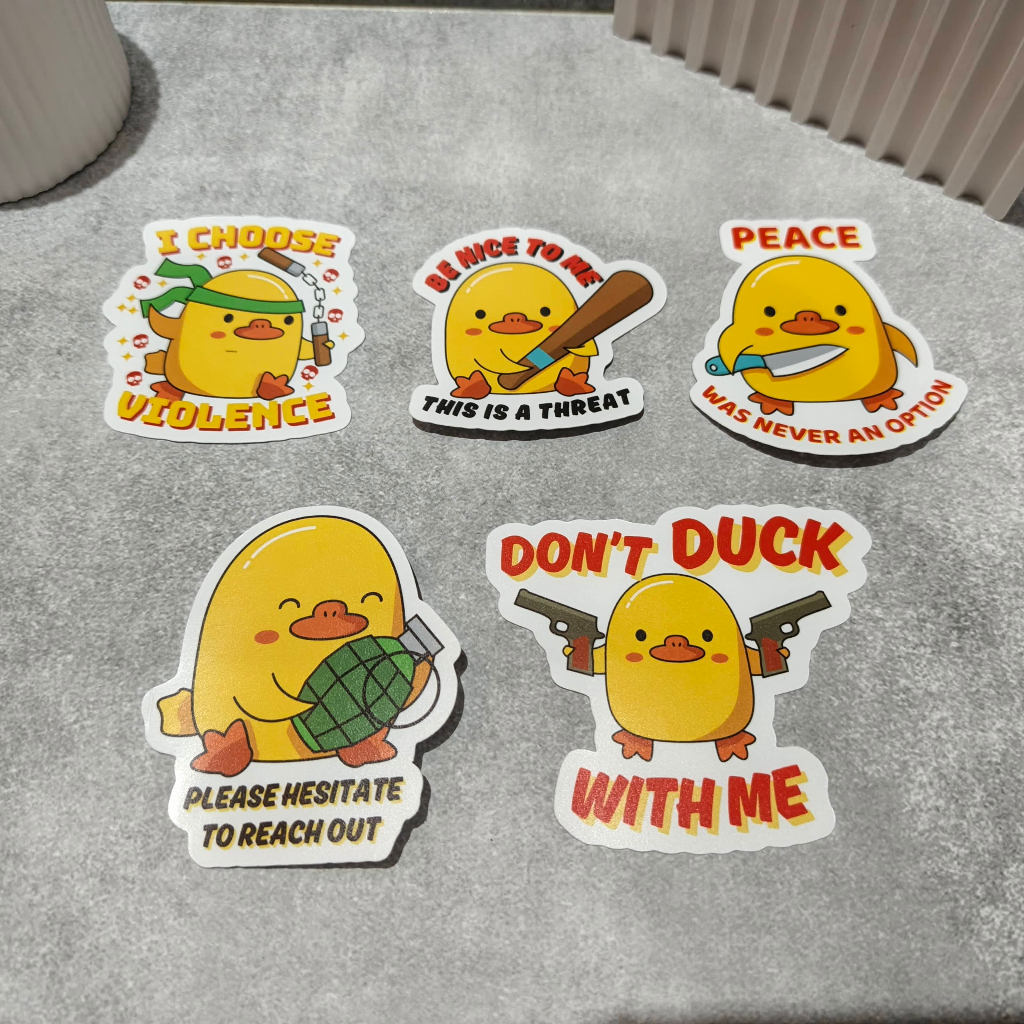 

Stiker Pack Dangerous Duck | Stiker Bebek Lucu Keren | Waterproof Vinyl