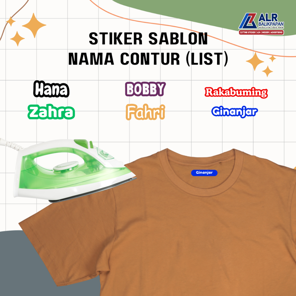 

OMAH STIKER - STIKER LABEL BAJU NAMA ANAK CUSTOM MODEL LIST(CONTUR) ISI 60PCS