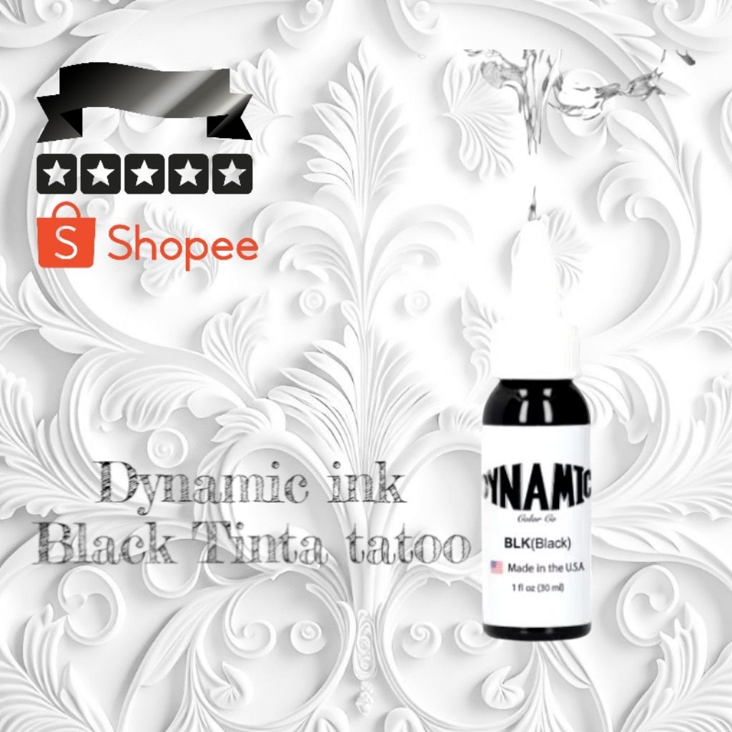 Original Dynamic ink Black / Tinta Hitam Tato / Tinta Tato Permanen - 1oz