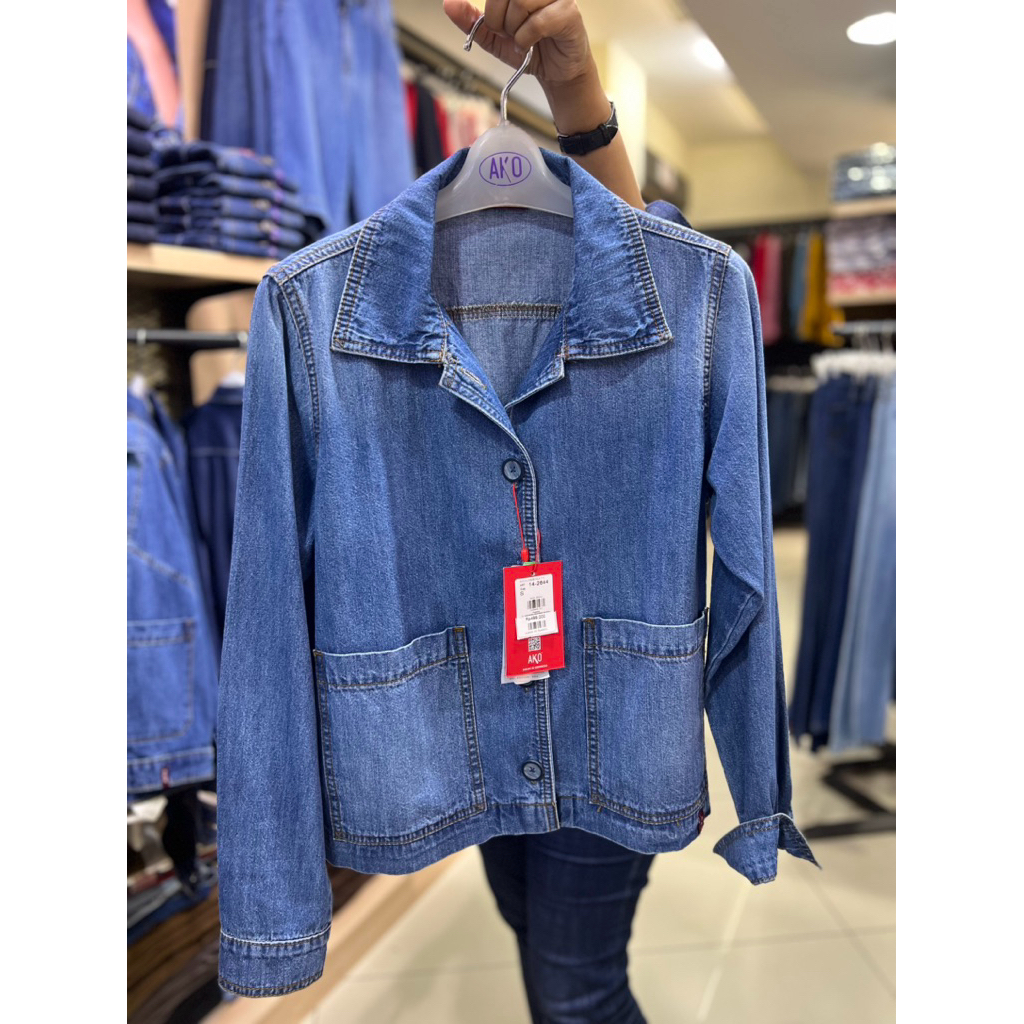 Jaket CEWEK AKO JEANS MODEL Jeans ORIGINAL , Jaket JEANS Ako jeans