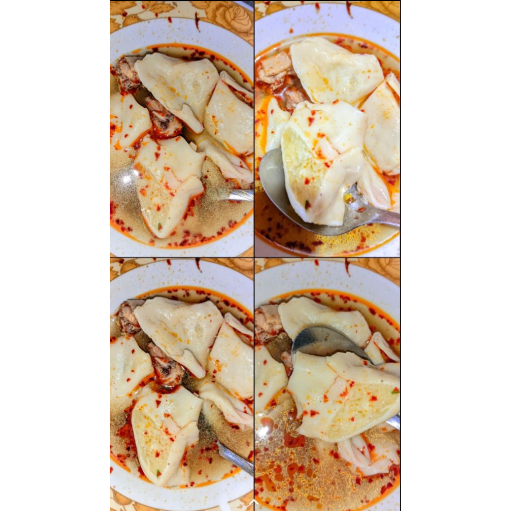 

Pangsit kuah chili oil dan baso aciii