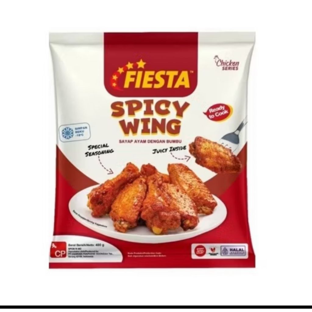 

spicy wings fiesta (Sayap ayam Dengan Bumbu) kemasan baru