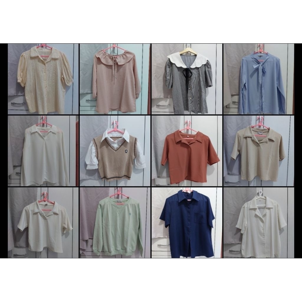 Baju preloved blouse polo kemeja vest