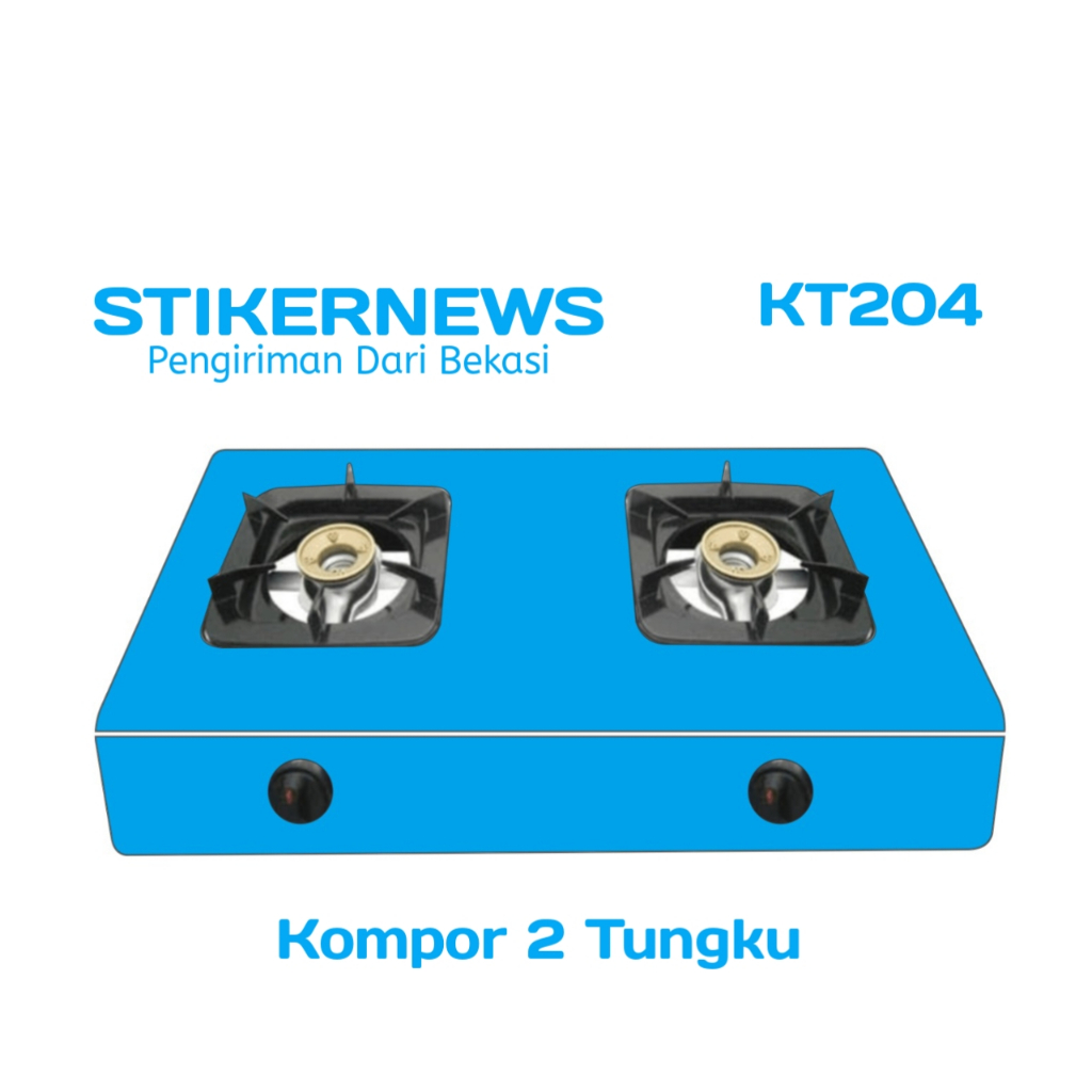 STIKER KOMPOR 2 TUNGKU MOTIF WARNA POLOS