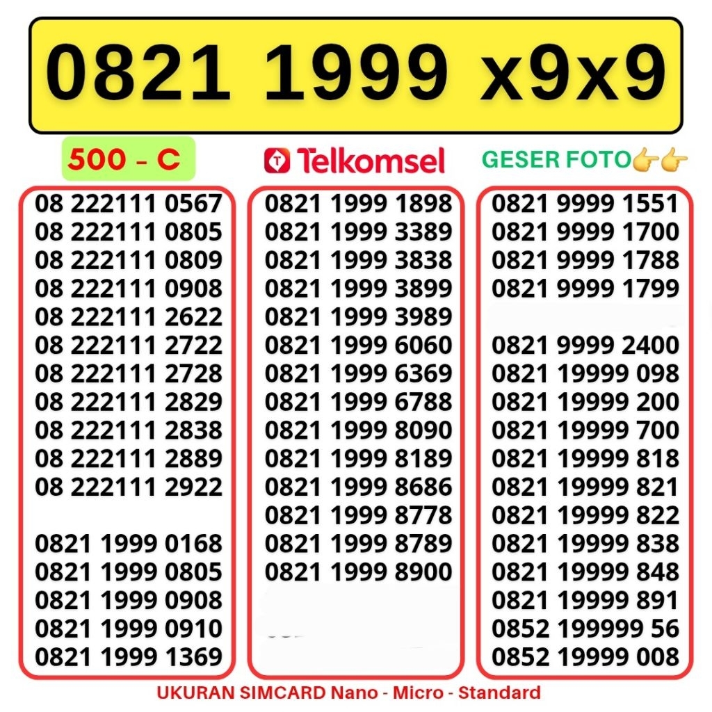 Nomor Cantik Simpati Telkomsel 4G 5G Kartu Perdana Telkomsel Simpati Nocan Simpati Nomer Cantik Telk