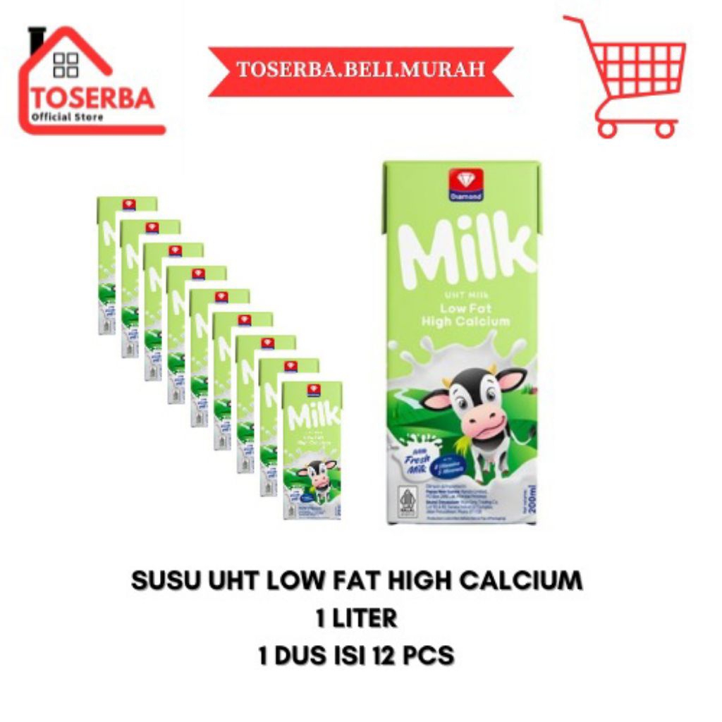 

[KIRIM INSTAN] SUSU UHT MILK LOW FAT 1 Liter 1 DUS