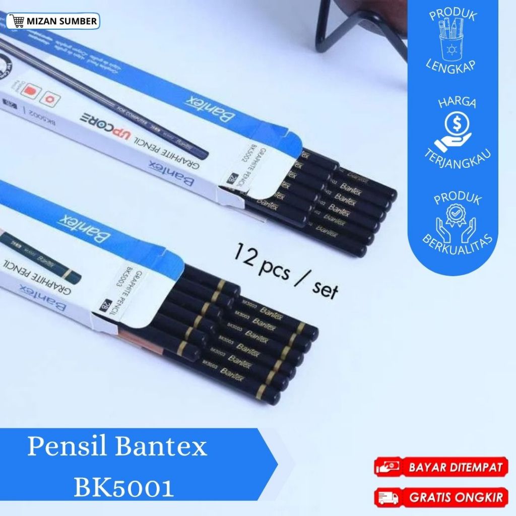 

PENSIL BANTEX BK5001 / PENSIL 2B / GRAPHITE PENCIL / PENSIL HEXAGONAL / GROSIR / ATK MURAH / CIREBON / COD / FREE ONGKIR
