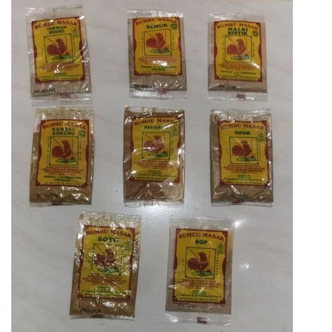 

Bumbu Cap Ayam Asli Palembang utk Tekwan Malbi Opor Soto Sop Sambal Rendang Semur dll
