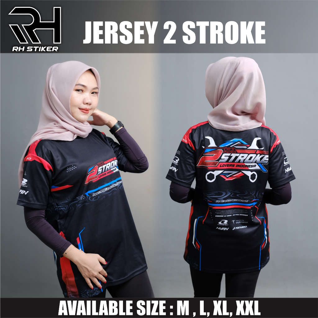 Kaos Jersey Racing 2 Stroke Lover Indonesia - Baju Jersey 2 Stroke 01