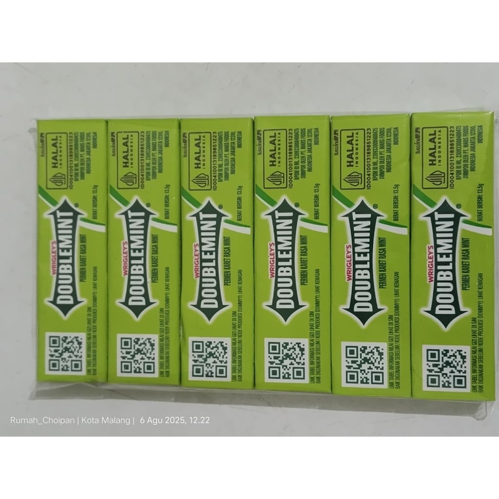 

permen Karet DoubleMint, permen karet segar nafas