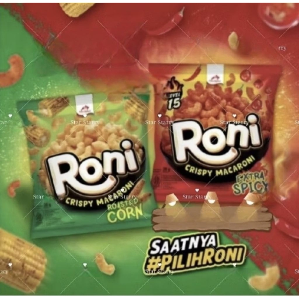 

RONI MACARONI SNACK 1 RENTENG ISI 10 BUNGKUS