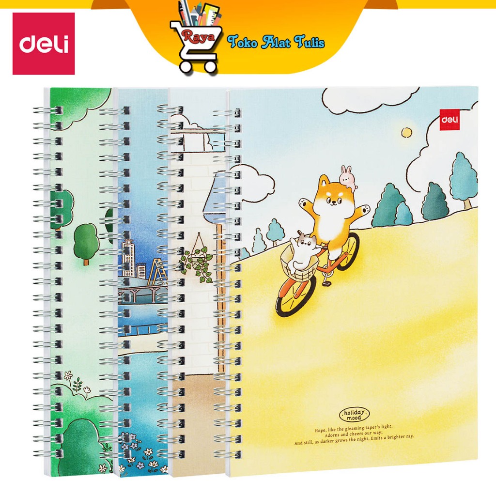 

Deli Spiral Notebook A5 60sheets (Holiday Mood) ELA560