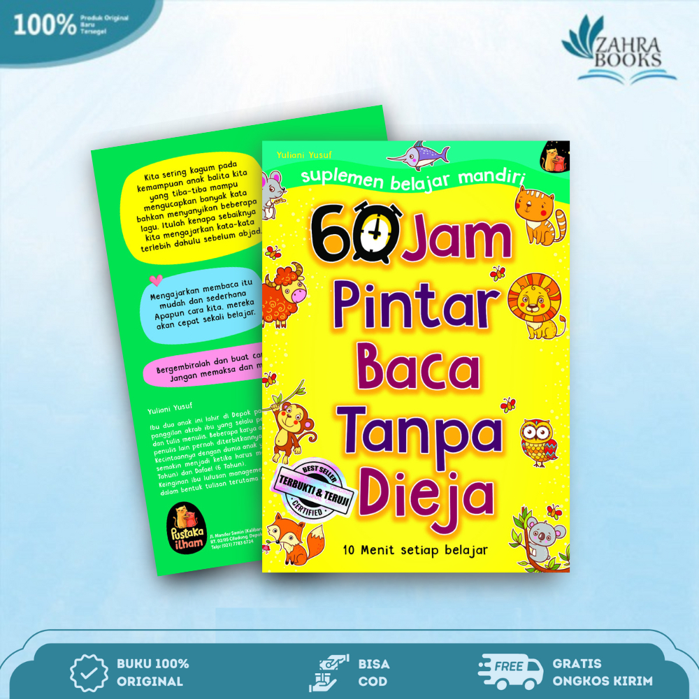 Buku 60 Jam Pintar Baca Tanpa Dieja & 60 Jam Baca Tulis Tanpa Dieja - Magenta