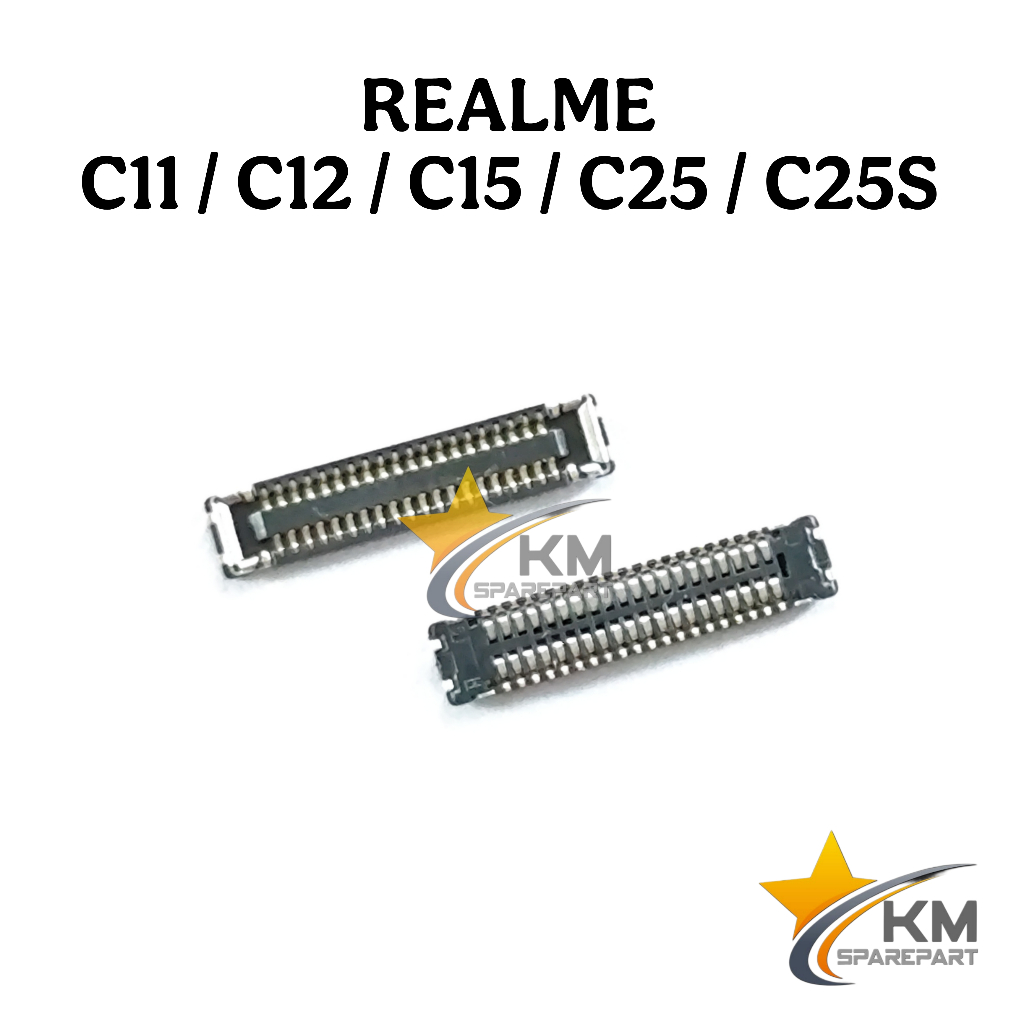 Konektor Lcd Realme C11 C12 C15 C25 C25S Soket Connector Fpc Lcd Di Mesin
