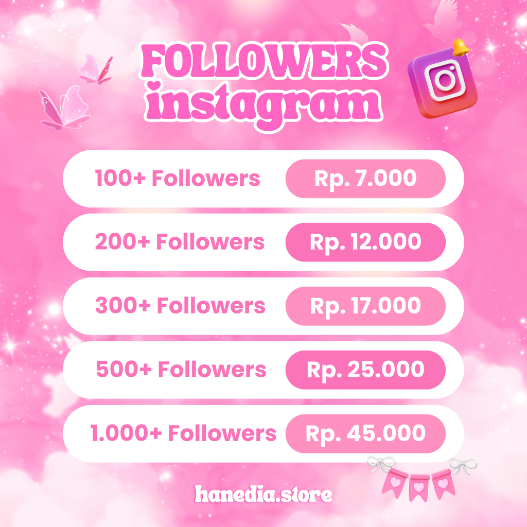 Followers Instagram Permanen Real Aktif Bergaransi