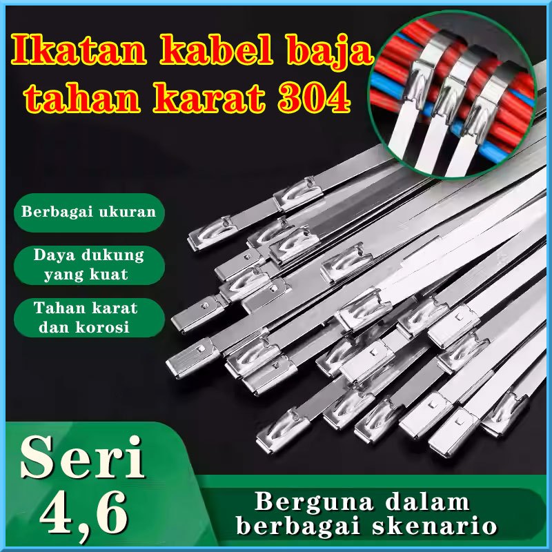 

⚡COD+ Rekomendasi Produk Baru ⚡Pengikat Kawat Baja Suhu Tinggi / Pengikat Kabel Baja Tahan Karat 304 / Pengikat Kabel Pengunci Otomatis / Pengikat Kabel Baja Tahan Karat 4,6*100