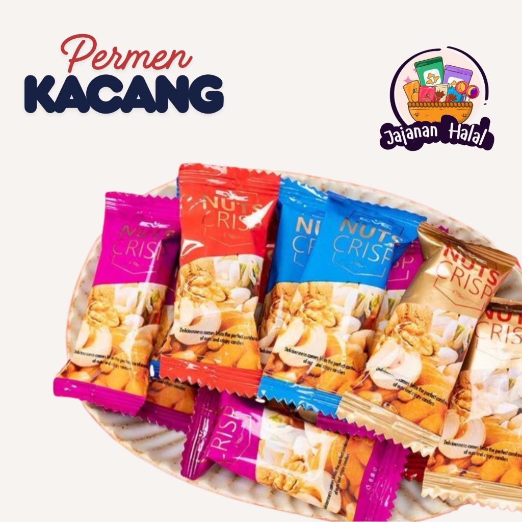 

[ 100% HALAL ] Permen kacang viral Permen kue kacang yang renyah dan lezat 500 gram ( ISI 55 Biji )