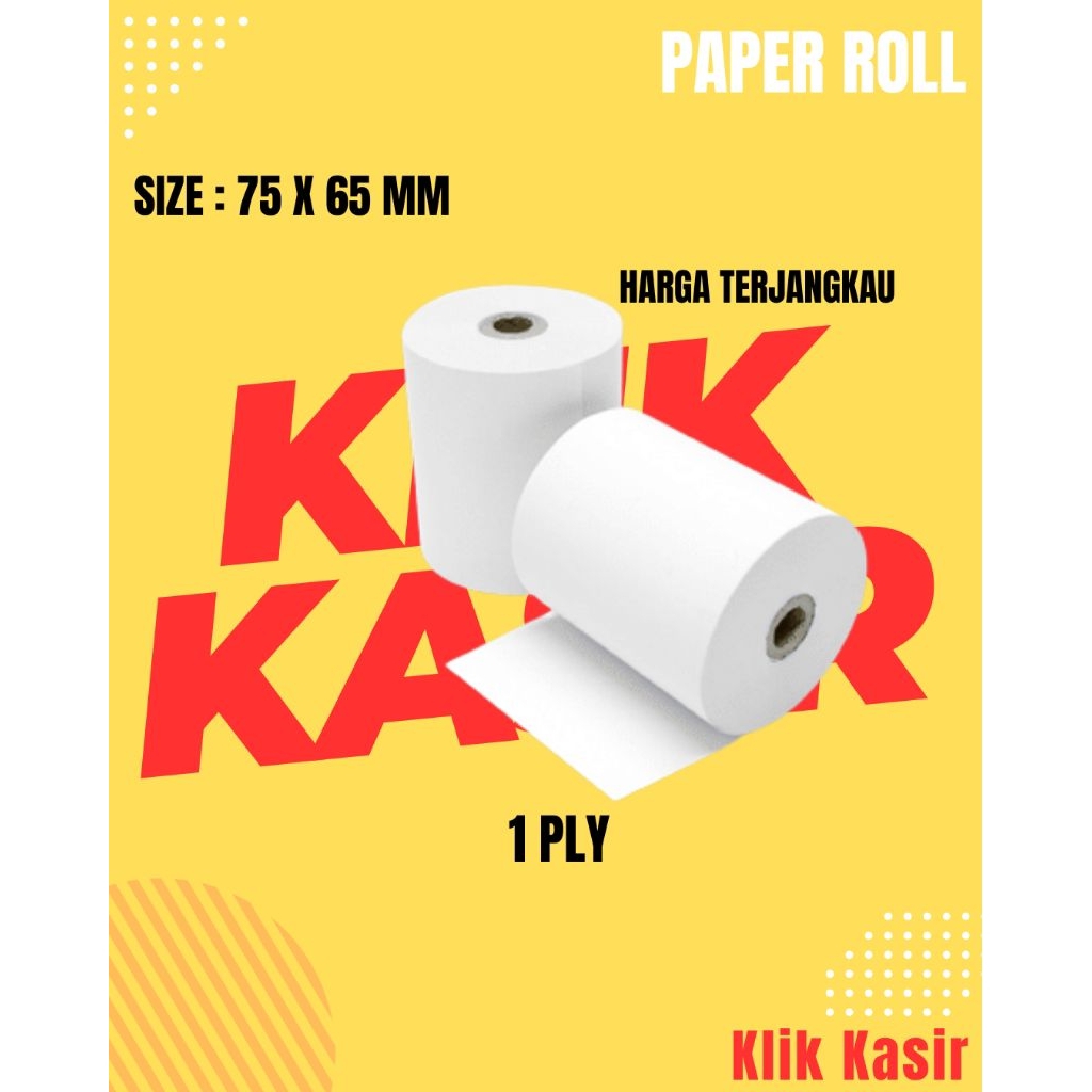 

Kertas roll Dotmatrix 75x65 / kertas roll kasir / struk kasir 1 ply