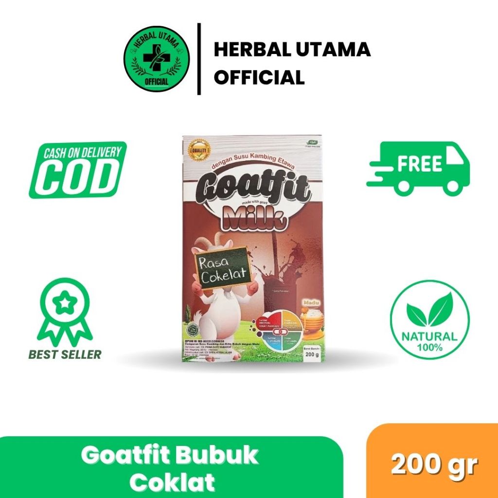 

SUSU GOATFIT coklat aseli original 100% halal 200Gr