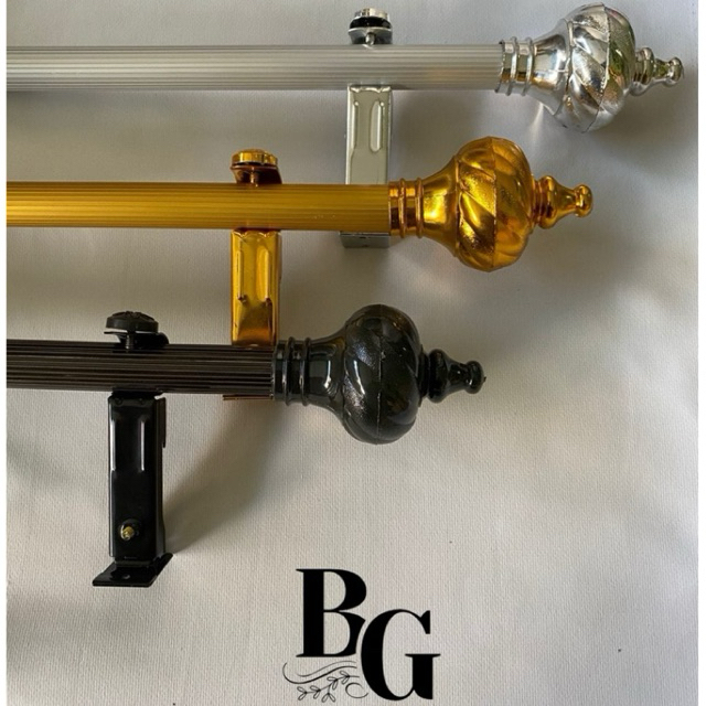 Besi Batang Gorden Motip Garis Full Sett Batang Gorden