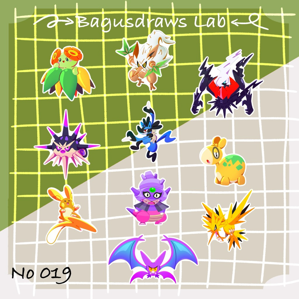 

Sticker Pokemon Pack No 19 Die cut