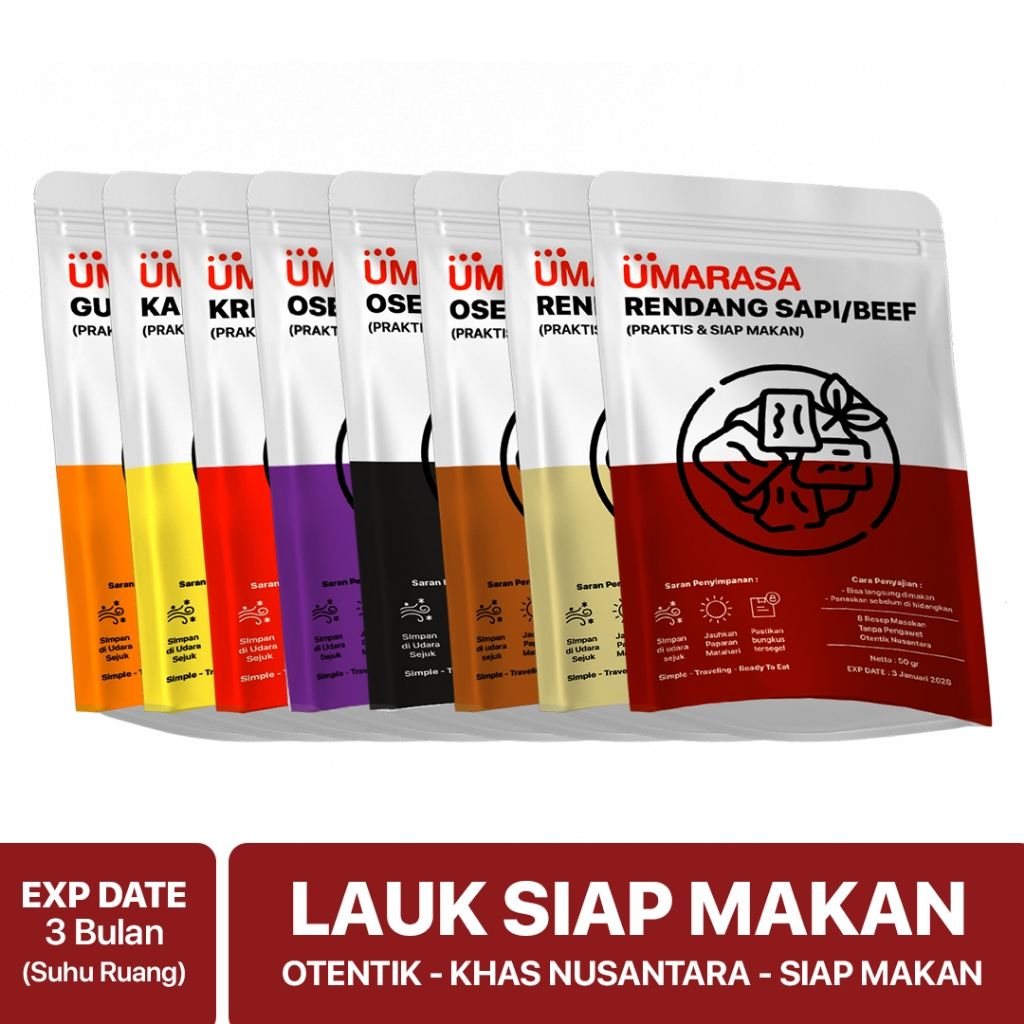 

Lauk Siap Makan Bekal Instan Tahan Lama Cukup Simpan Suhu Ruang / Lauk Ready To Eat ke Kantor / Lauk Siap Saji Tanpa Pengawet / Lauk Bekal Traveling Gunung / Lauk Anak Kos / Lauk Anak Pondok