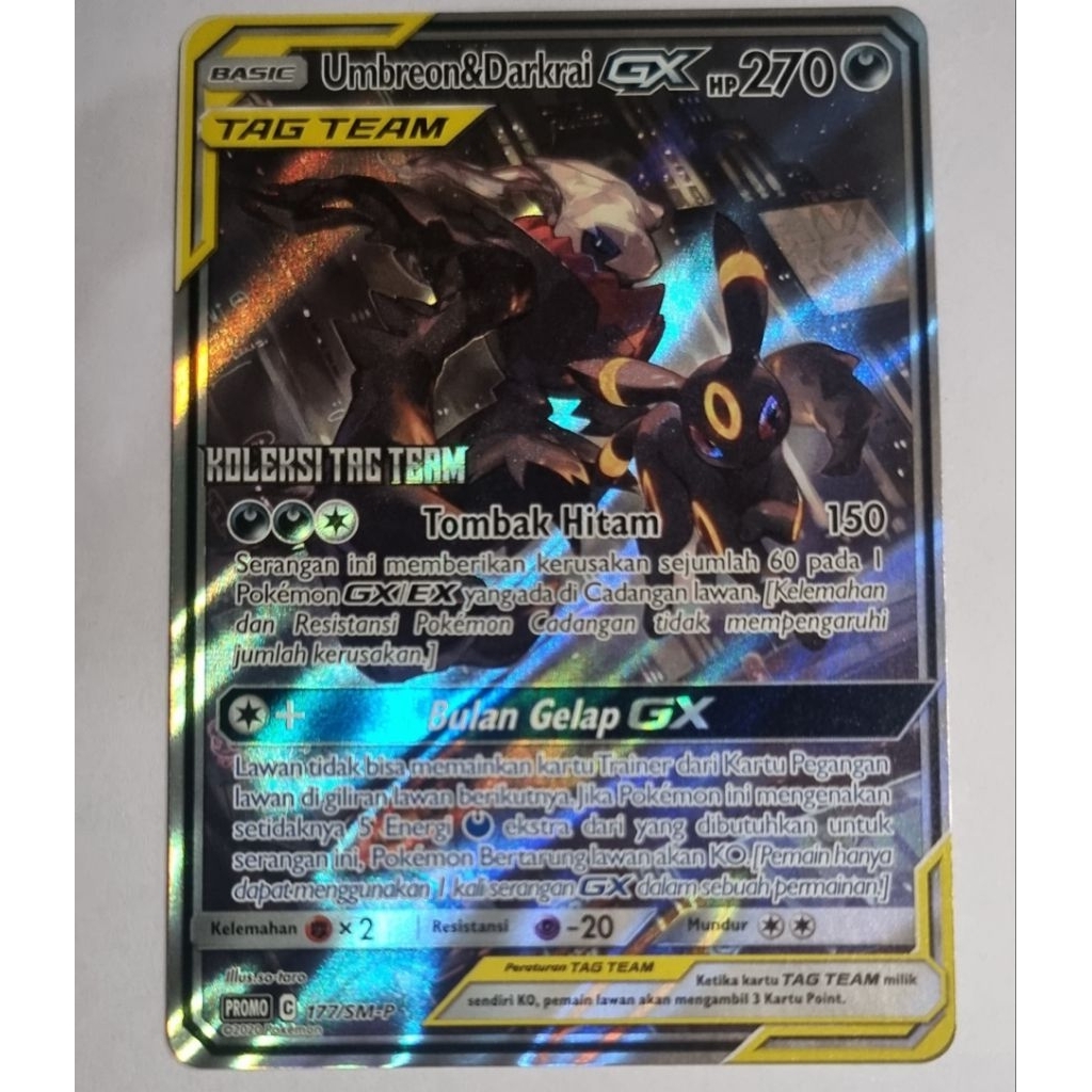 PROMO CARD TCG INDONESIA Espeon & Deoxys GX + umbreon & darkrai gx