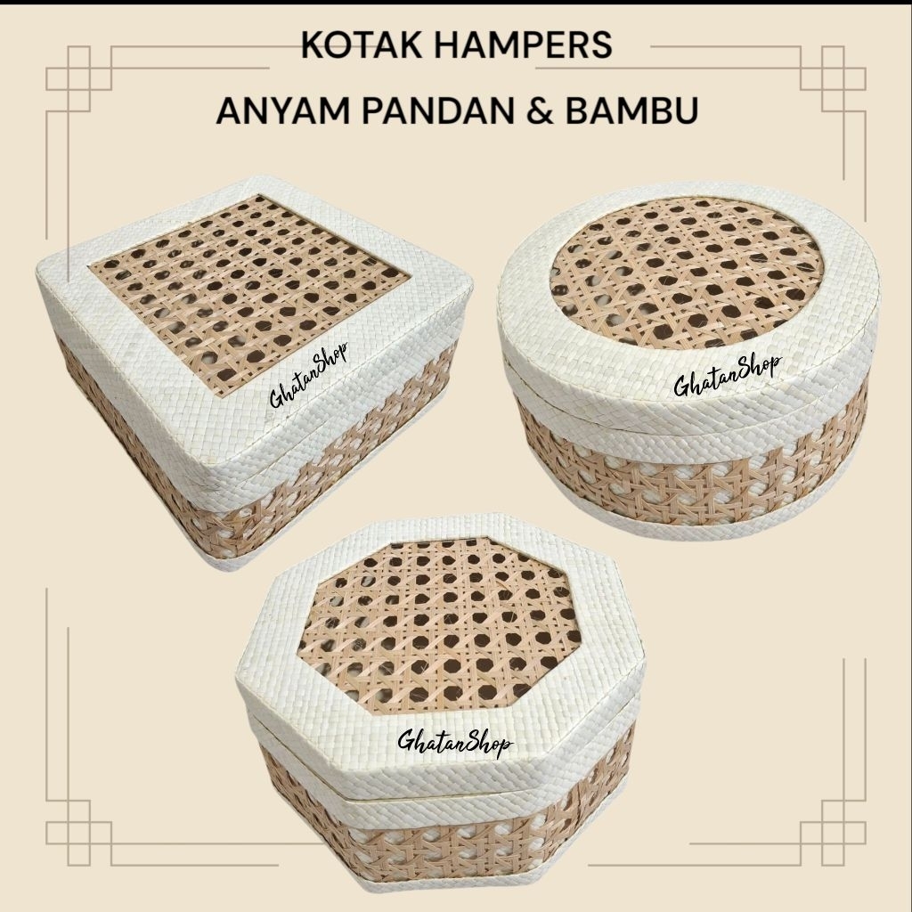 

KOTAK HAMPERS ANYAM PANDAN MIX BAMBU