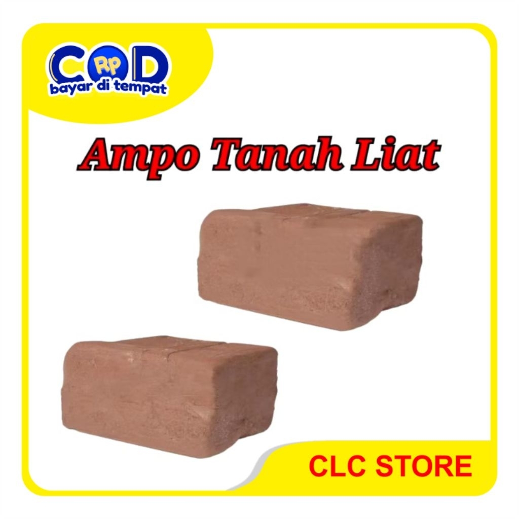 

[C O D] Ampo /Tanah Liat/Lempung 1KG Untuk Penghilang pahit daun pepaya & kerajinan/prakarya