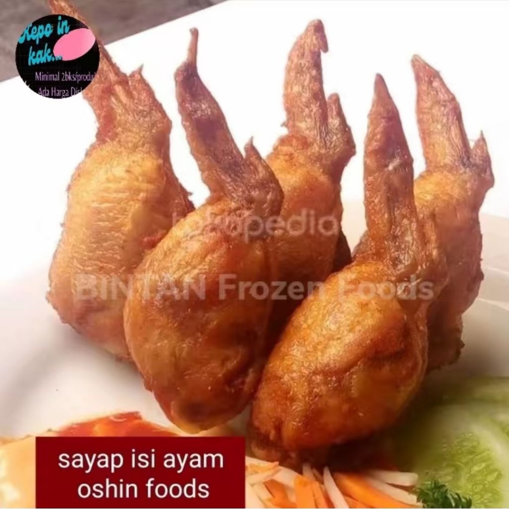 

Sayap Isi Ayam / Tori No Teba Isi 4 Pcs-Telah Sertifikasi BPOM dan Halal MUI