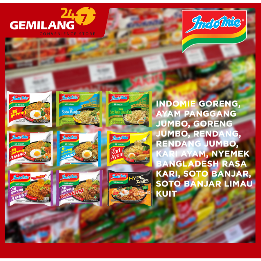 

INDOMIE GORENG, AYAM PANGGANG JUMBO, GORENG JUMBO, RENDANG, RENDANG JUMBO, KARI AYAM, NYEMEK BANGLADESH RASA KARI, SOTO BANJAR, SOTO BANJAR LIMAU KUIT