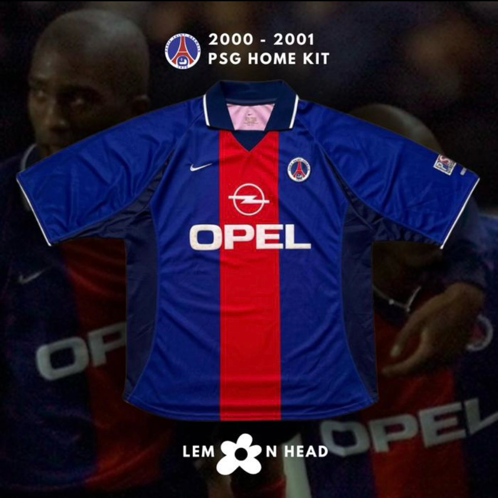 Jersey Original Paris Saint Germain PSG Home Kit 2000 - 2001 Player Issue