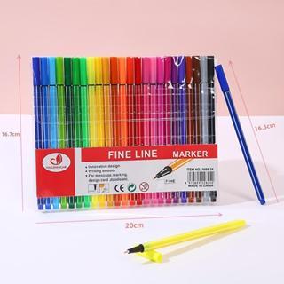 

24Pcs Warna Spidol Fineliner Manga, Spidol Tahan Air untuk Sketsa Pigma Micron