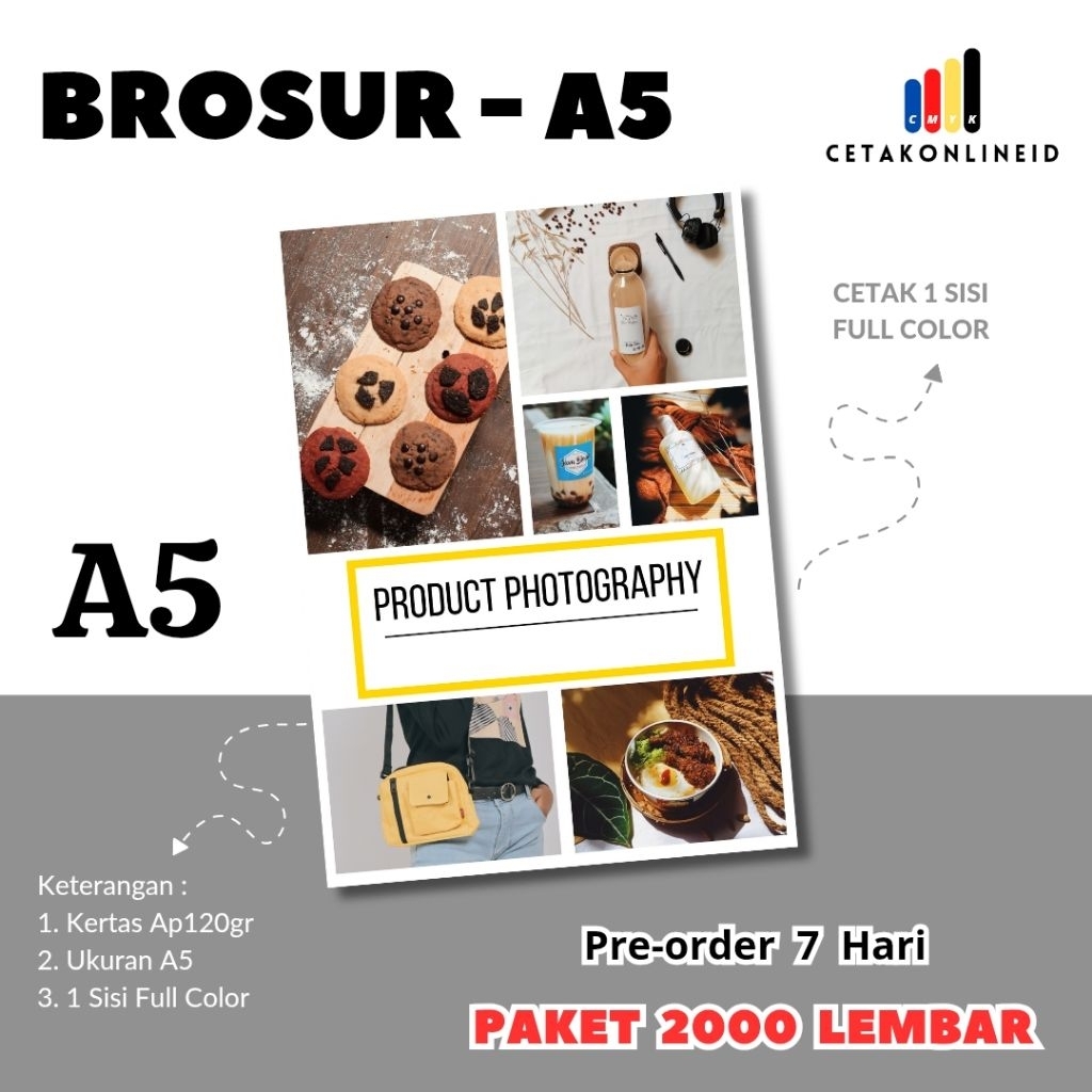 

(PAKET 2000 LEMBAR) Brosur A5 Cetak 1 Sisi