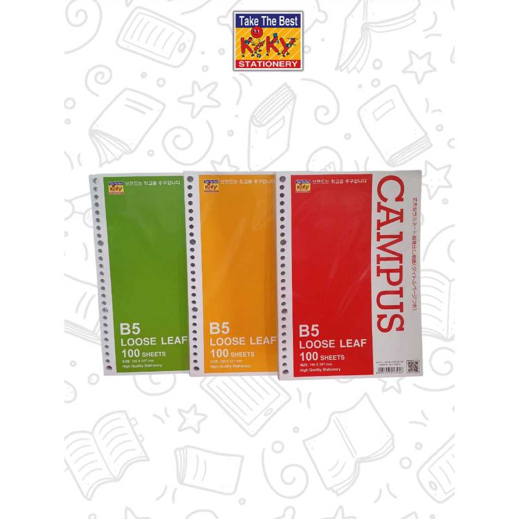 

KIKY Loose Leaf /Kertas File Putih Garis Ukuran B5 100 Lembar