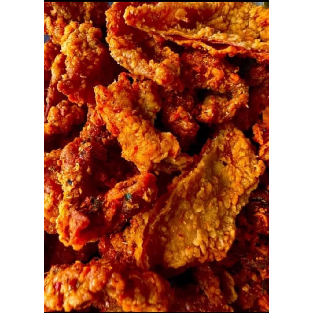 

Kulit ayam crispy pedas/original daun jeruk isi 500grm