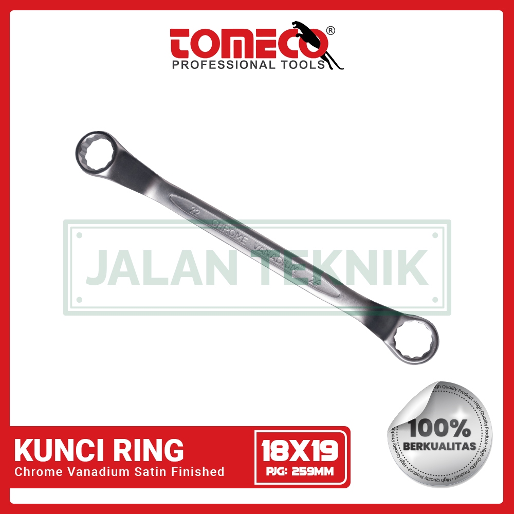 Kunci Ring Only Tomeco Cr-V Satin Finished