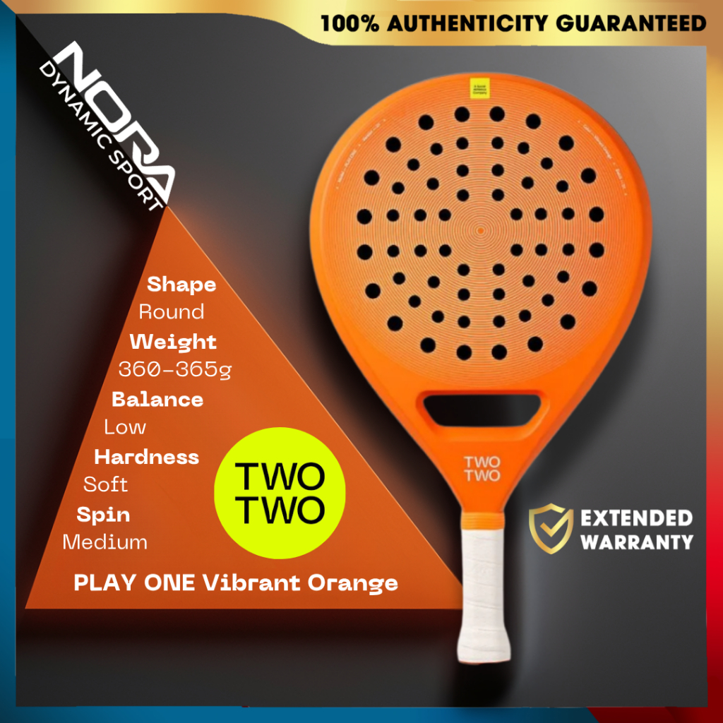 Two Two Play One Vibrant Orange Raket Padel 